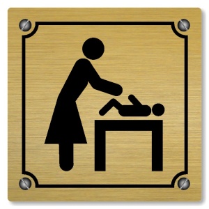 Přebalovací pult, 148x148mm, zlatá, Kansas